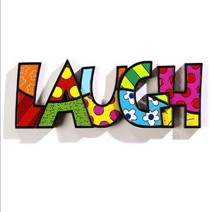 Romero Britto Word Decor LAUGH by Giftcraft